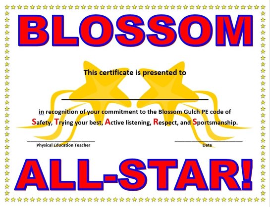 Blossom PE All-Star!